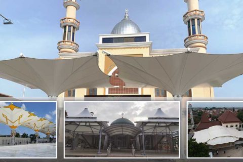 Kanopi Membran Masjid untuk Pelataran, Selasar, dan Tempat Wudu