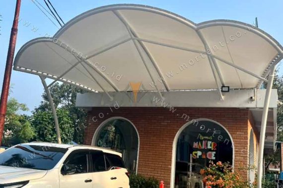canopy membrane drop off sekolah Nizamia Andalusia School Jakarta
