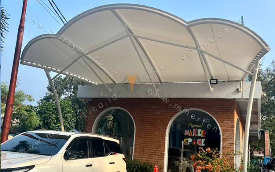 canopy membrane drop off sekolah Nizamia Andalusia School Jakarta