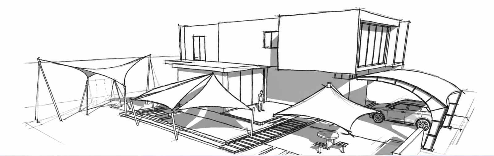 canopy membran sketsa